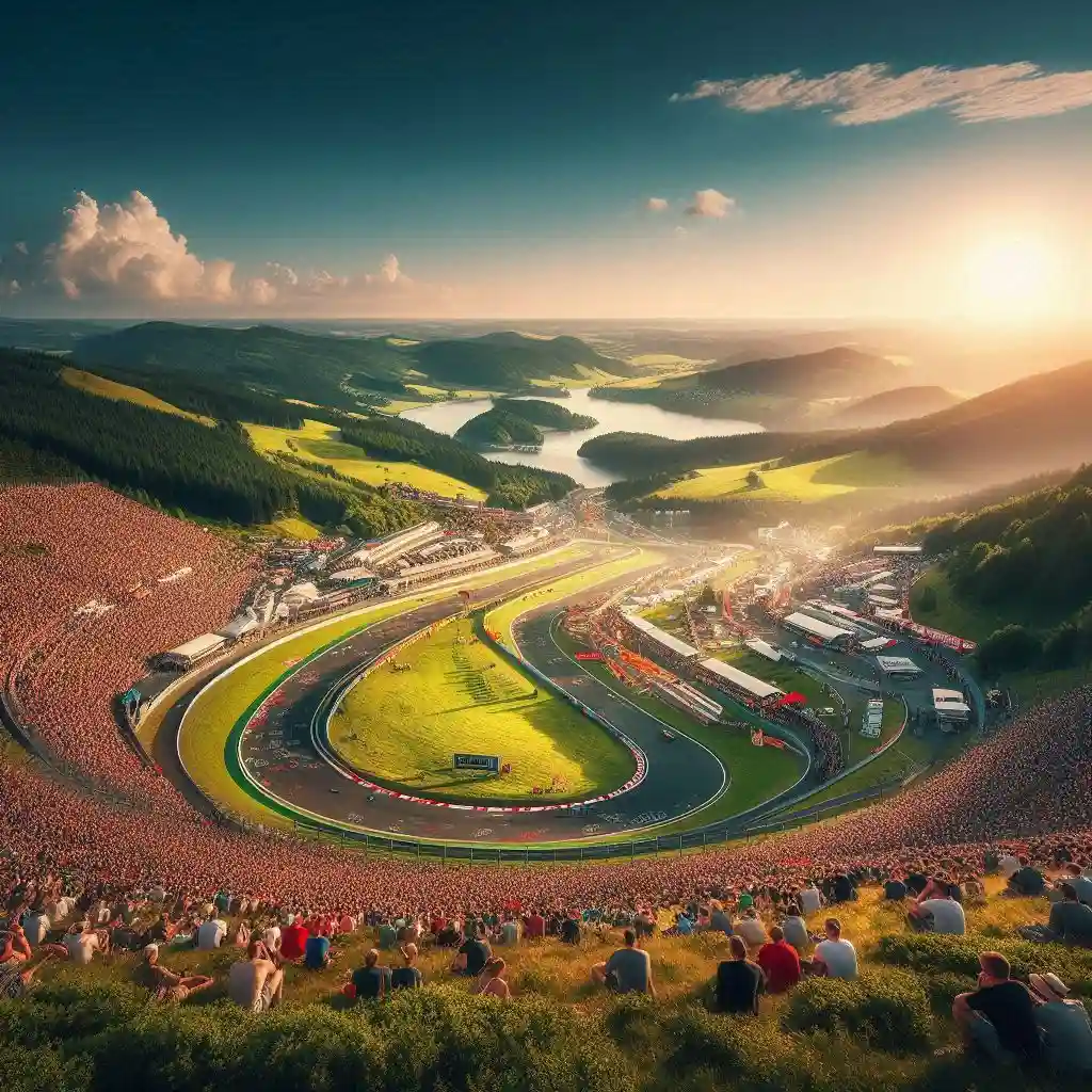 scenic AI generated picture about something that should be rock am ring